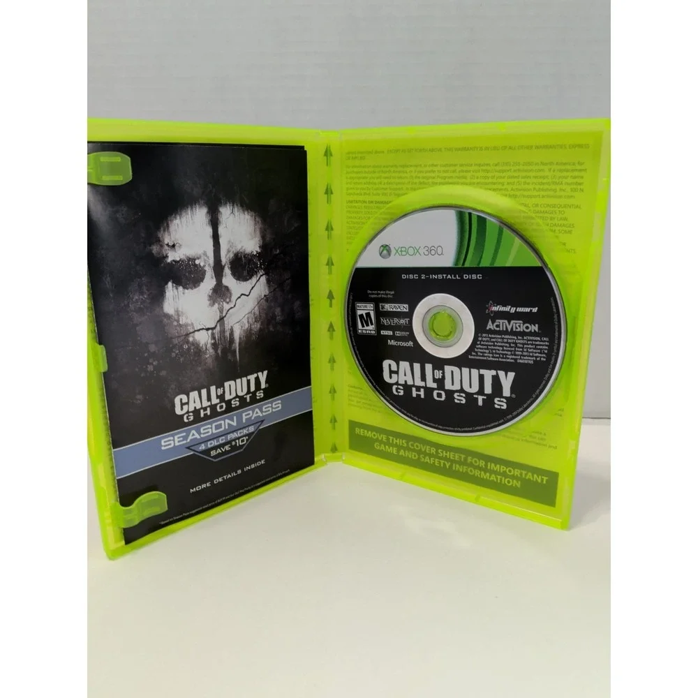 Call Of Duty Ghosts Microsoft Xbox 360 Activision FPS Video Game 2-Disc Set